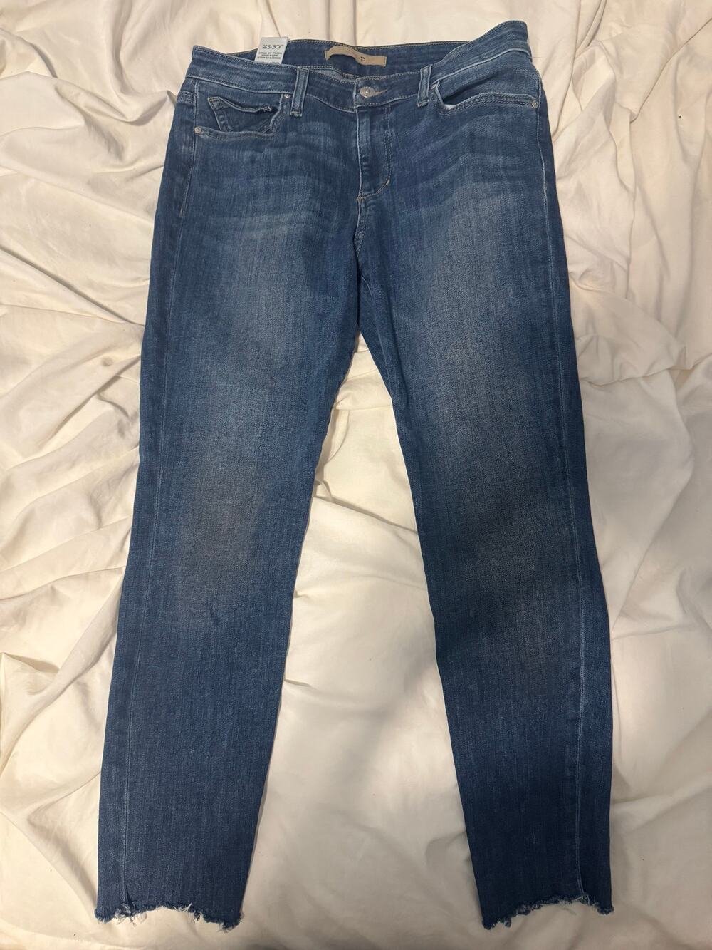 Joe's Jeans Skinny Ankle Jeans Women's 28 Medium Wash Raw Hem Stretch